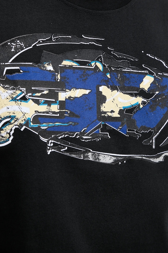 Diesel tricou din bumbac T-NORM-T11 A19571.0PLAT negru