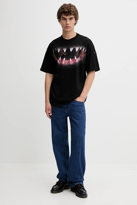 Diesel t-shirt bawełniany T-BOXT-T21 A19617.0PLAT czarny AW25