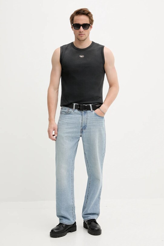 Diesel t-shirt bawełniany T-BRICO-NEW A19632.0CHBI czarny AW25