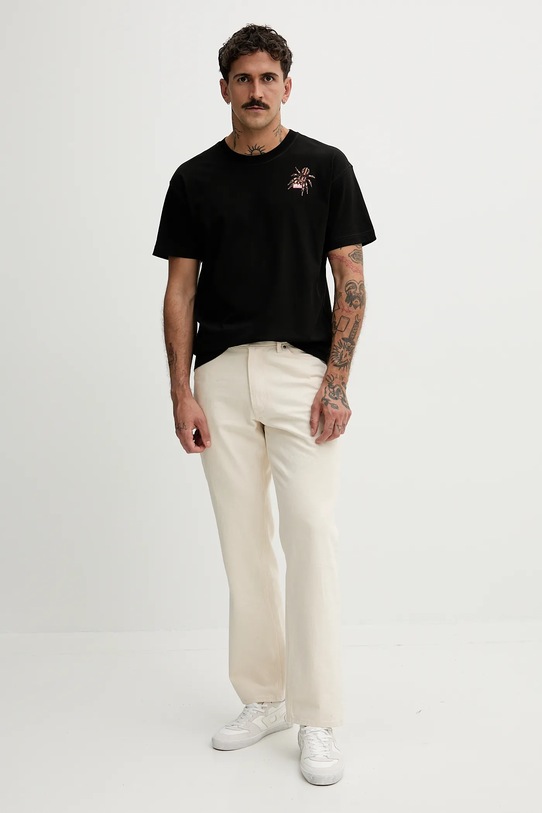 Diesel t-shirt bawełniany T-NORM-SPIDER A19662.0QIAM czarny AW25