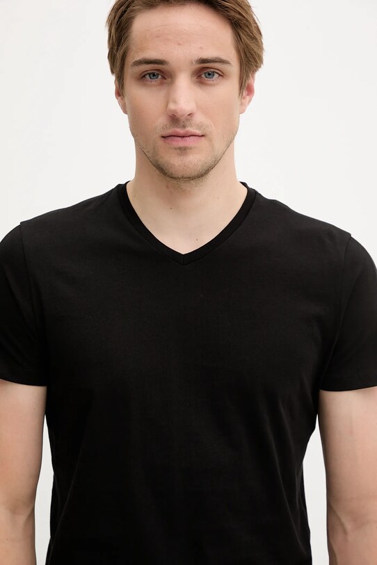 Diesel t-shirt bawełniany MICHAEL-D-BOX-3PACK 3-pack czarny A17829.0LIAD