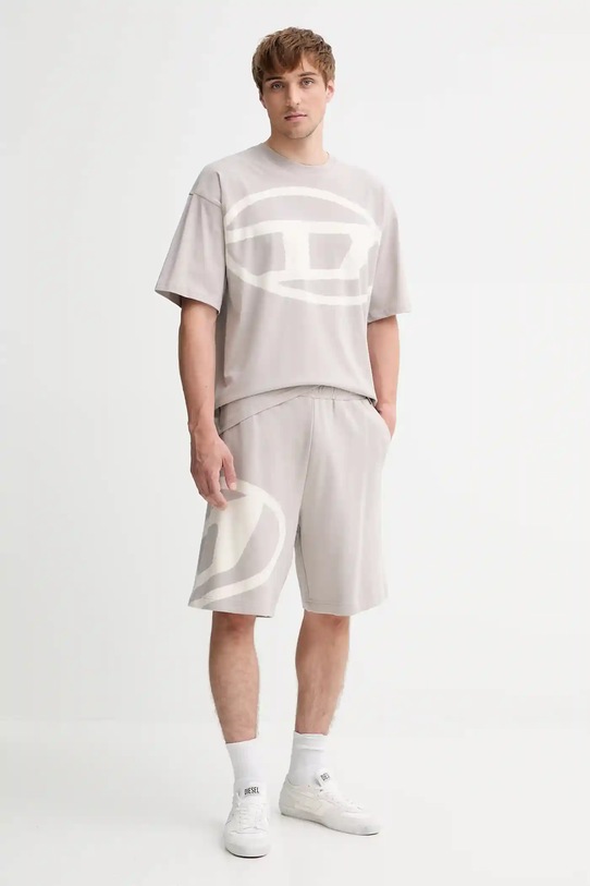 Diesel tricou din bumbac T-BOXT-BLEACH A14872.0QKAS gri AW25