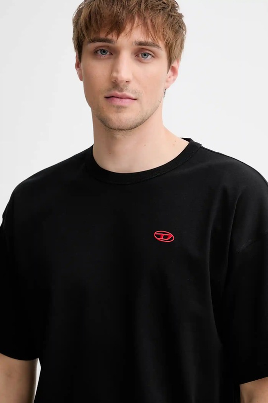 Diesel t-shirt bawełniany T-BOXT-T6 czarny A18535.0AIJU