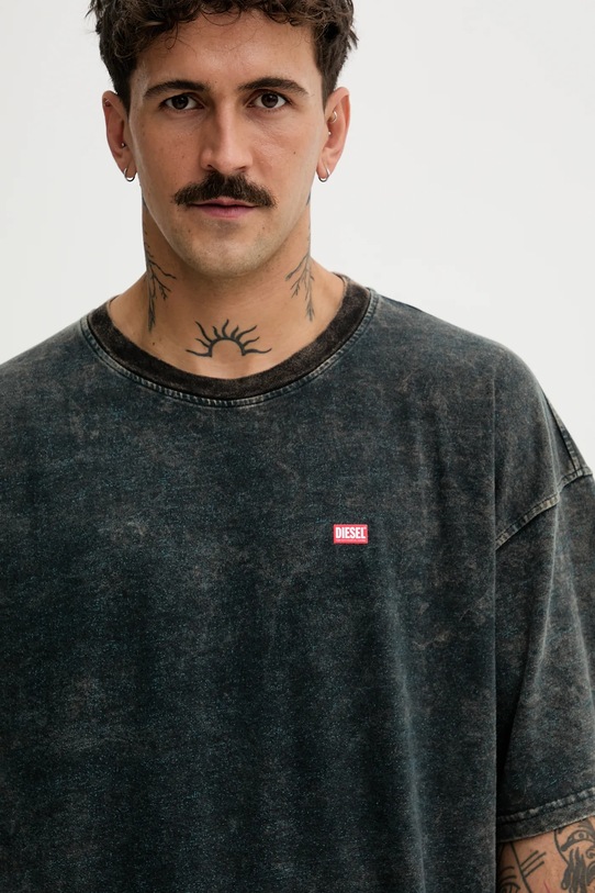 Diesel t-shirt bawełniany T-BOXT-T4 szary A18643.0AGBY