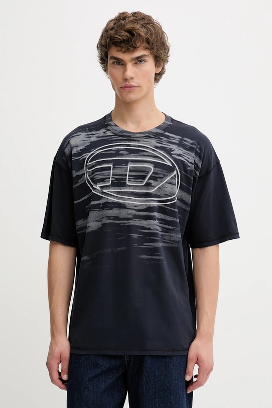 Diesel t-shirt bawełniany T-BOXT-T5 nadruk granatowy A18653.0AGCA