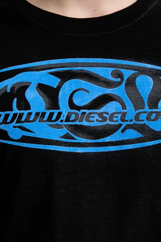 Diesel t-shirt bawełniany T-NORM-T1 A18660.0QKAP czarny