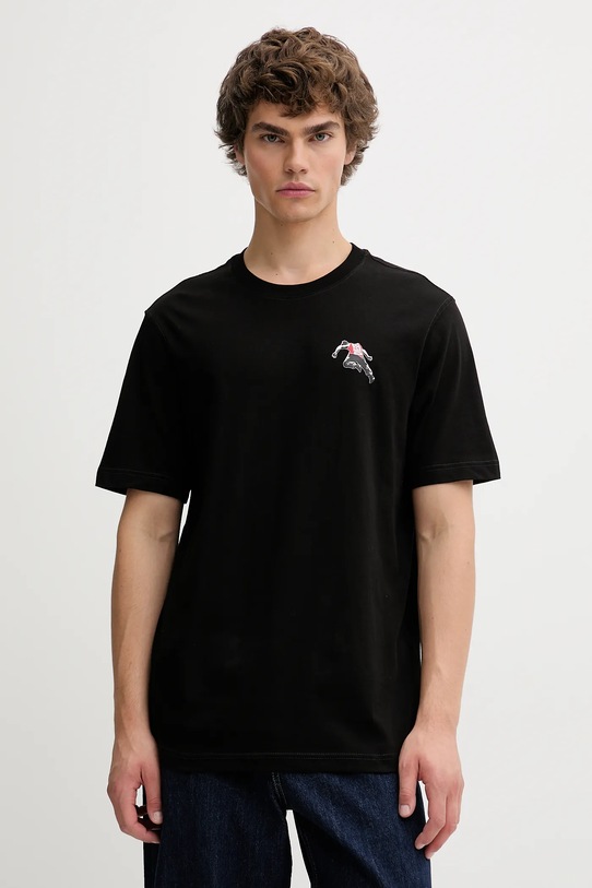 Diesel t-shirt bawełniany T-ADJUST-T3 nadruk czarny A18668.0QIAM