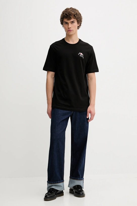 Diesel t-shirt bawełniany T-ADJUST-T3 A18668.0QIAM czarny AW25