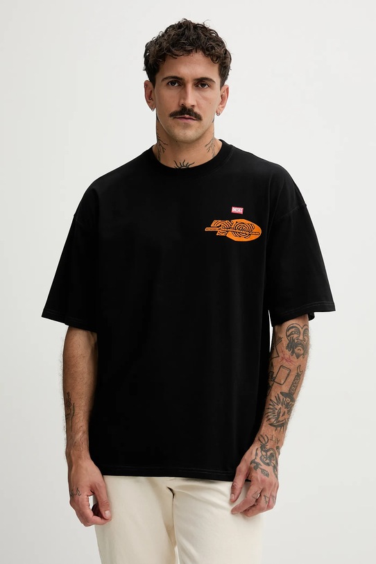 Odzież Diesel t-shirt bawełniany T-BOXT-T23 A18731.0PLAT czarny