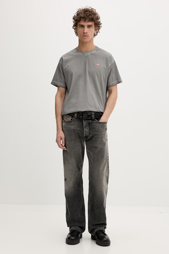 Diesel t-shirt męski bawełniany T-NORM-T7 A18739.0IKBQ szary SS26