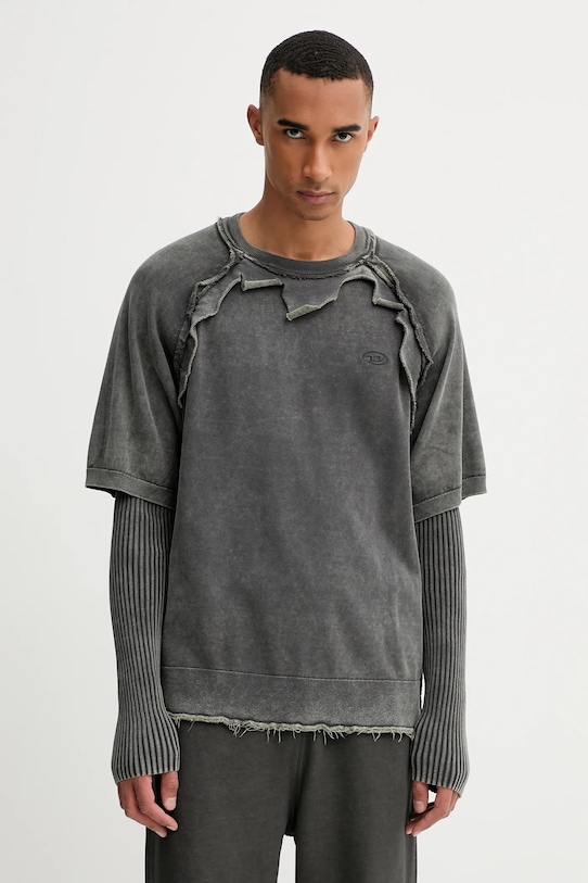 Diesel hanorac de bumbac K-PETRO imprimeu gri A18898.0NKCQ