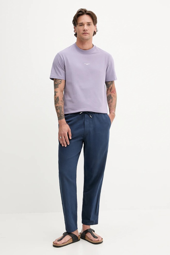 Marc O'Polo pamut póló 5000006576 lila AW25
