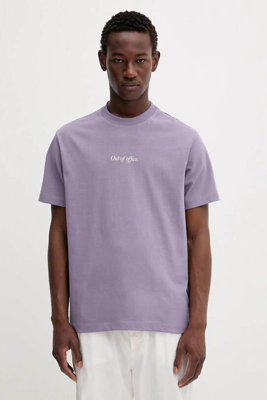 Odzież Marc O'Polo t-shirt bawełniany 5000006584 fioletowy