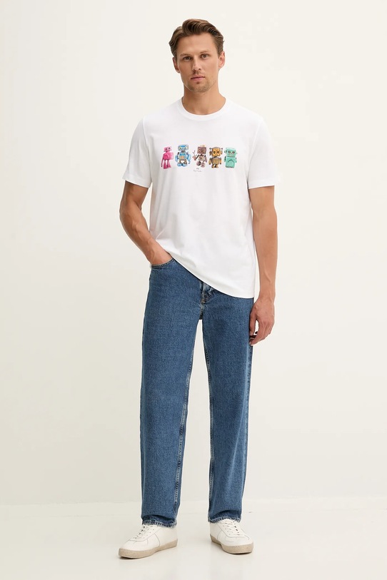 PS Paul Smith t-shirt bawełniany M2R.011R.TP5414 biały AW25