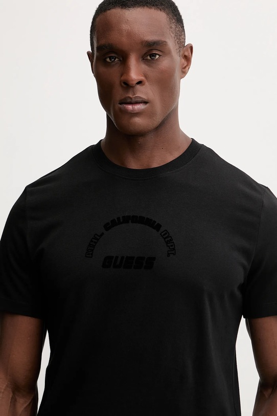 Guess t-shirt bawełniany SHIRO czarny Z5BI05.I3Z14