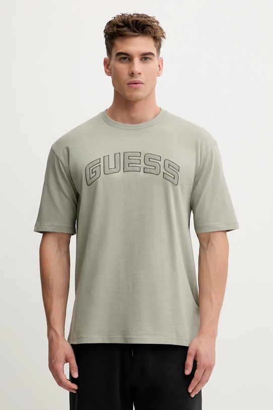 Guess t-shirt bawełniany SHINGO bawełna zielony Z5BI14.I3Z14