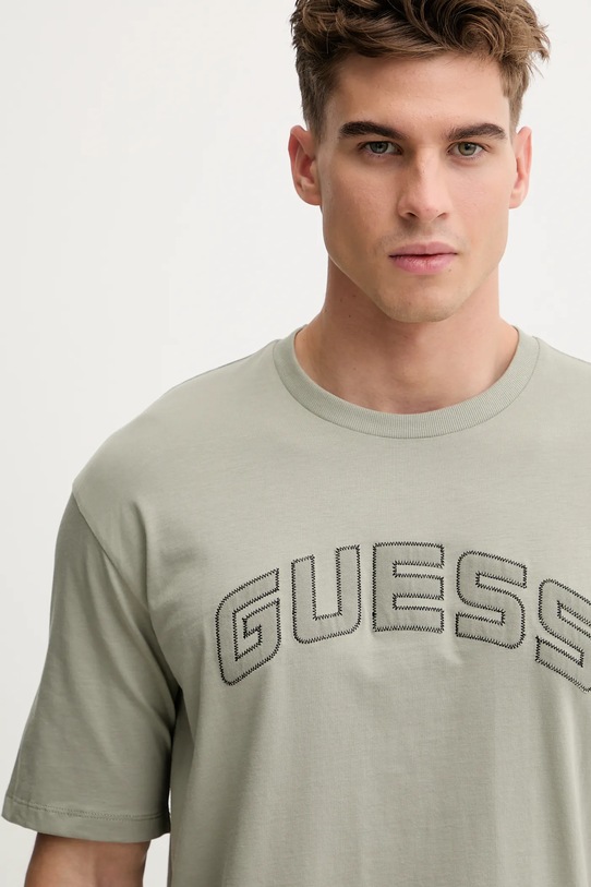 Guess t-shirt bawełniany SHINGO zielony Z5BI14.I3Z14