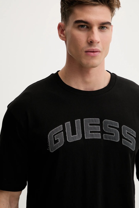 Guess t-shirt bawełniany SHINGO czarny Z5BI14.I3Z14