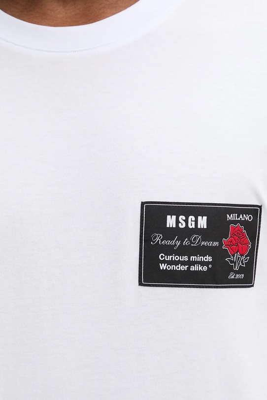 MSGM t-shirt bawełniany 3940MM118.257798 biały