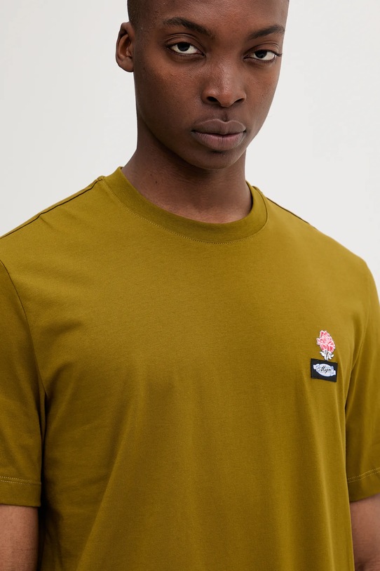 MSGM t-shirt bawełniany zielony 3940MM117.257798
