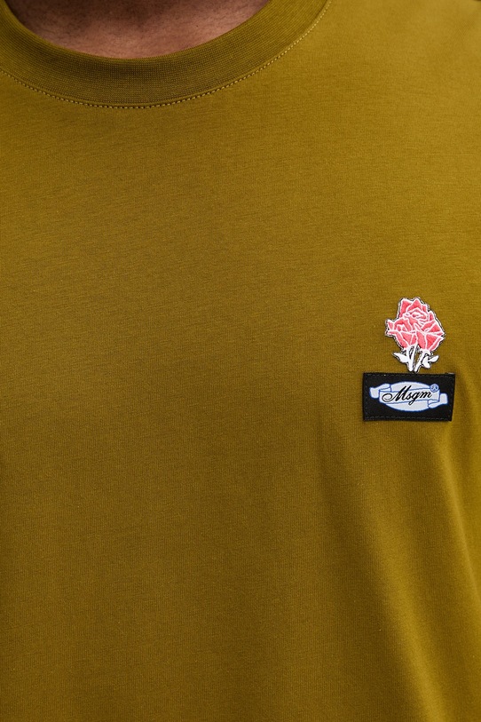 MSGM t-shirt bawełniany 3940MM117.257798 zielony