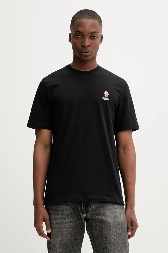 MSGM t-shirt bawełniany regular czarny 3940MM117.257798