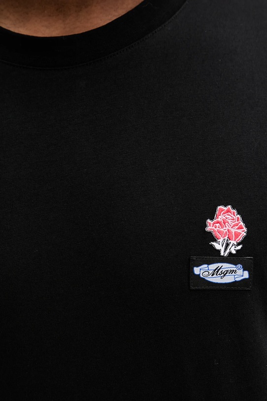 MSGM t-shirt bawełniany 3940MM117.257798 czarny