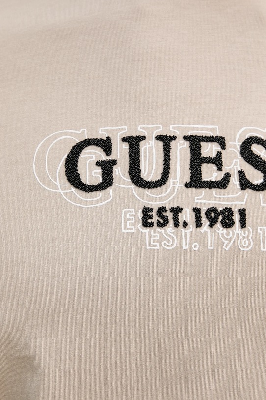 Guess t-shirt bawełniany M5BI05.I3Z14 beżowy