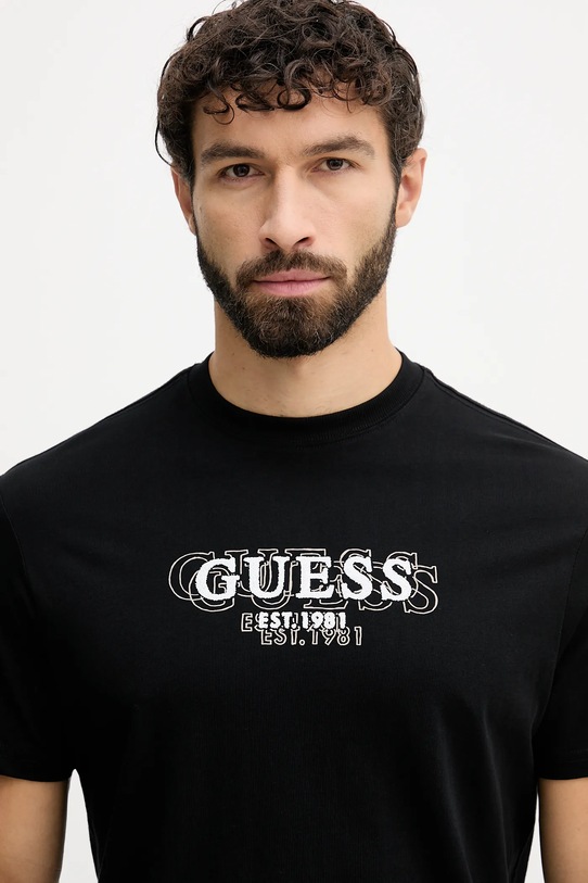 Guess t-shirt bawełniany czarny M5BI05.I3Z14