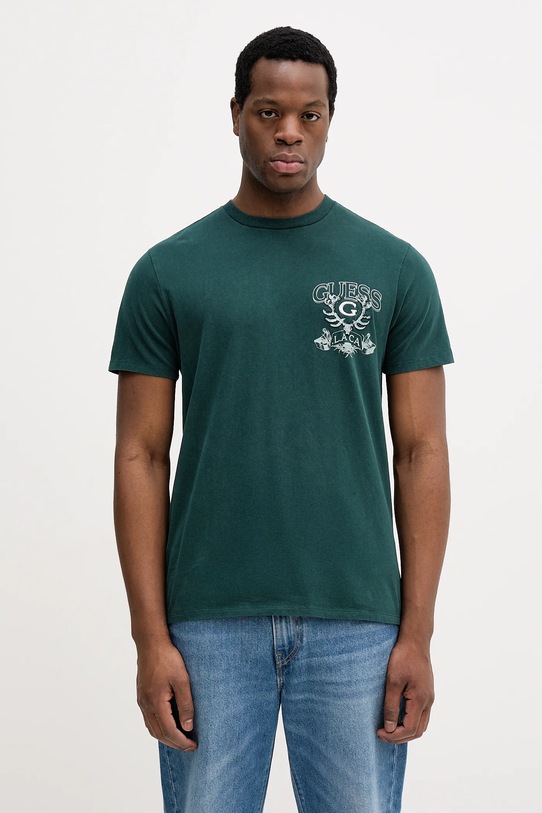 Odzież Guess t-shirt bawełniany M5BI61.KBZV1 zielony