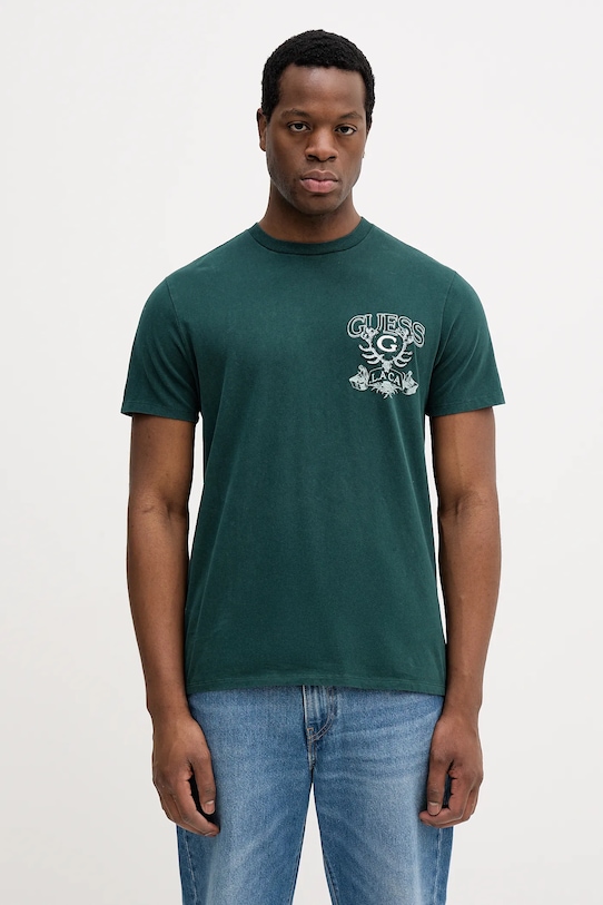 Oblačila Bombažna kratka majica Guess M5BI61.KBZV1 zelena