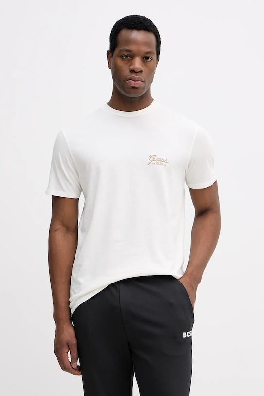 Îmbrăcăminte Guess tricou din bumbac M5BI70.I3Z14 bej