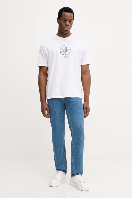 Βαμβακερό μπλουζάκι Guess M5BI76.I3Z14 λευκό NC25