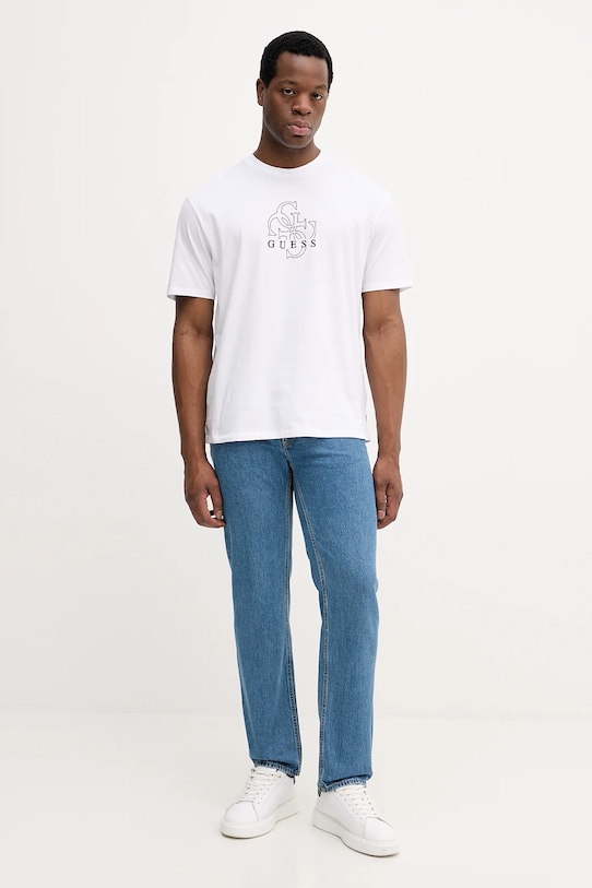 Βαμβακερό μπλουζάκι Guess M5BI76.I3Z14 λευκό NC25