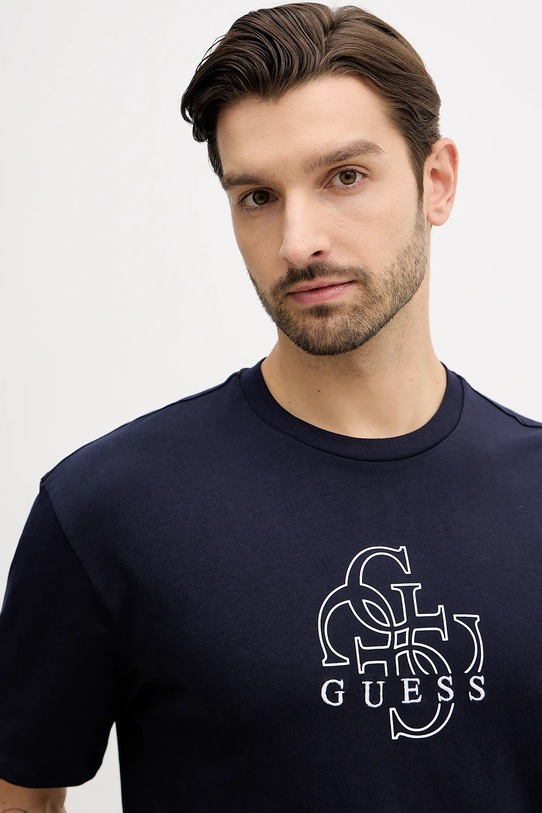 Guess t-shirt bawełniany granatowy M5BI76.I3Z14