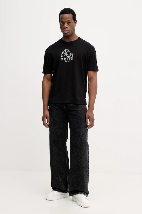 Βαμβακερό μπλουζάκι Guess M5BI76.I3Z14 μαύρο NC25