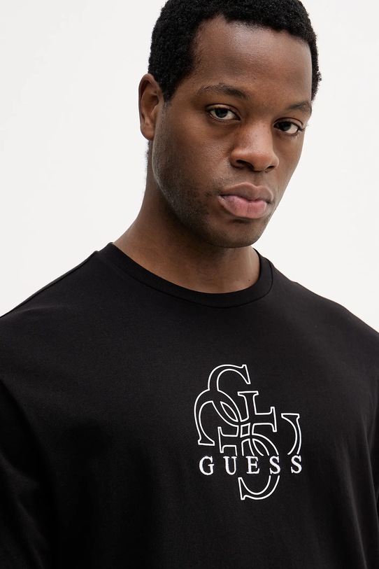 Guess t-shirt bawełniany czarny M5BI76.I3Z14