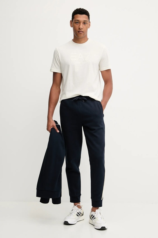 EA7 Emporio Armani t-shirt bawełniany AF10375.7M000898 beżowy AW25