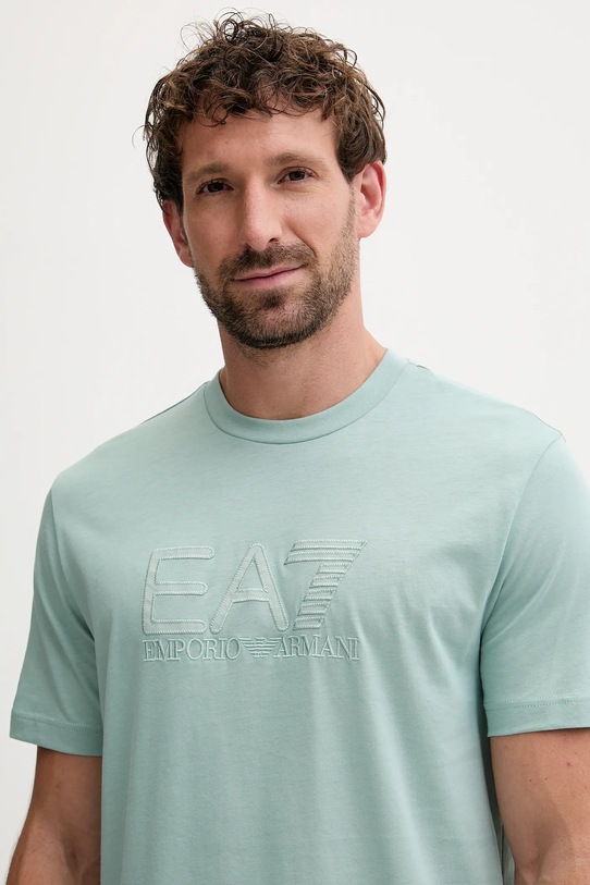 EA7 Emporio Armani t-shirt bawełniany turkusowy AF10375.7M000898