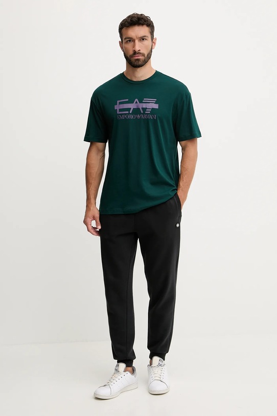 EA7 Emporio Armani t-shirt bawełniany AF10375.7M001129 turkusowy AW25