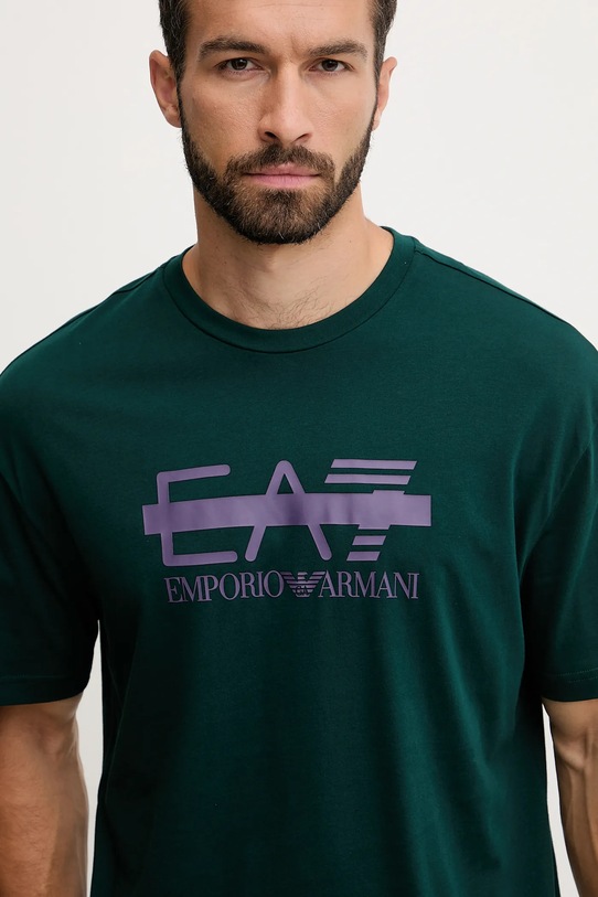 EA7 Emporio Armani t-shirt bawełniany turkusowy AF10375.7M001129