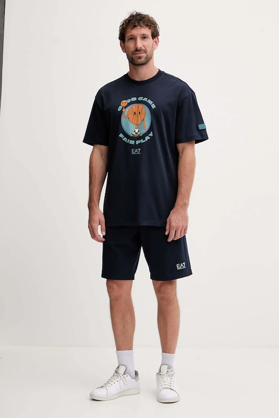 EA7 Emporio Armani tricou din bumbac AF10441.7M000774 albastru AW25