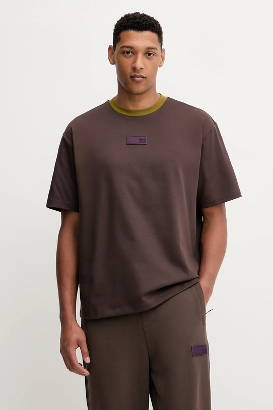 Odzież EA7 Emporio Armani t-shirt bawełniany AF12957.7X000154 brązowy