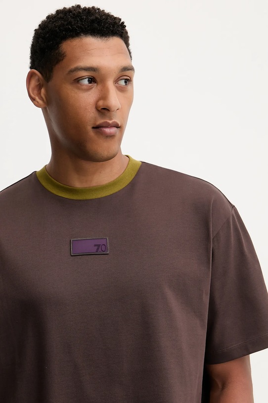 EA7 Emporio Armani t-shirt bawełniany brązowy AF12957.7X000154