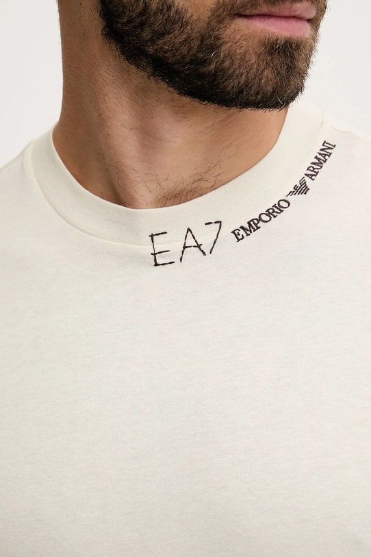 EA7 Emporio Armani t-shirt bawełniany AF13244.7X000147 beżowy