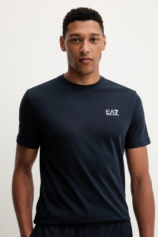 EA7 Emporio Armani t-shirt bawełniany granatowy PJVPZ.8NPT25