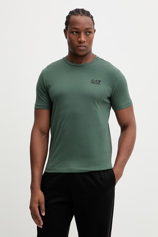 EA7 Emporio Armani t-shirt bawełniany zielony PJVPZ.8NPT25