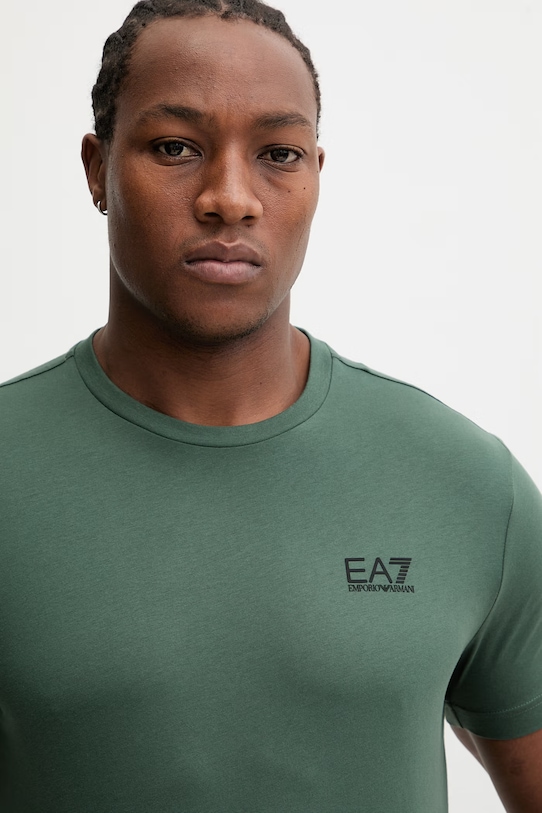 EA7 Emporio Armani t-shirt bawełniany zielony PJVPZ.8NPT25
