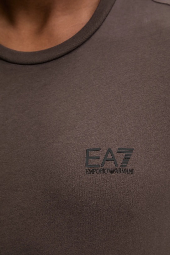 EA7 Emporio Armani pamut póló PJVPZ.8NPT25 barna