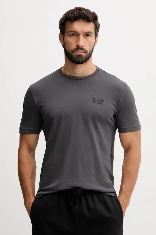 EA7 Emporio Armani t-shirt bawełniany nadruk szary PJVPZ.8NPT25